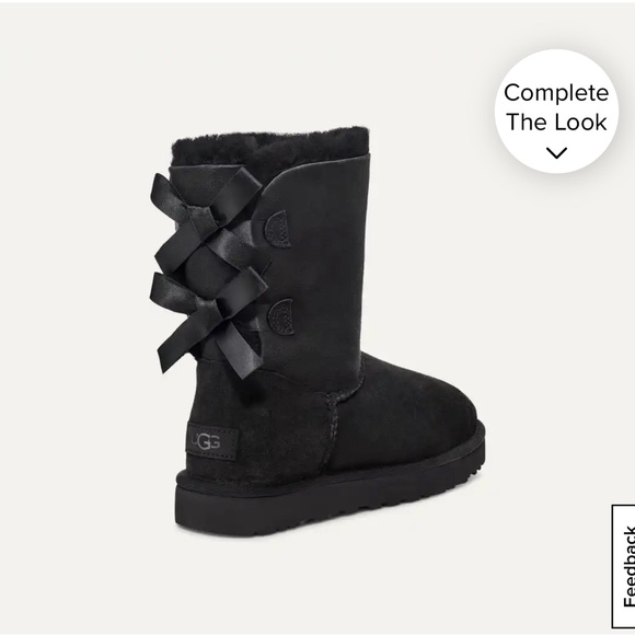 Black Ugg Bailey Bow boots - Picture 1 of 7